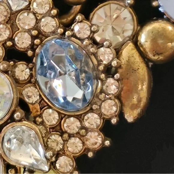 Vintage Multicolor Rhinestone Statement Necklace - Picture 6 of 6